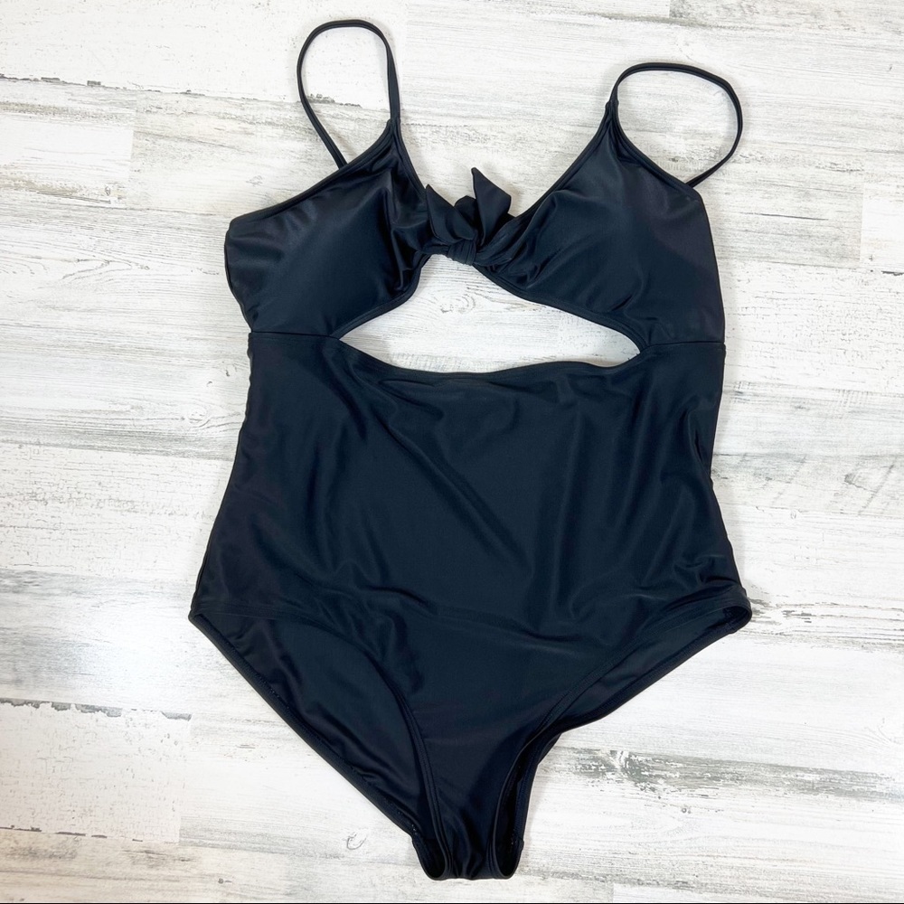 Black One Piece Swimsuit Size 2 XL